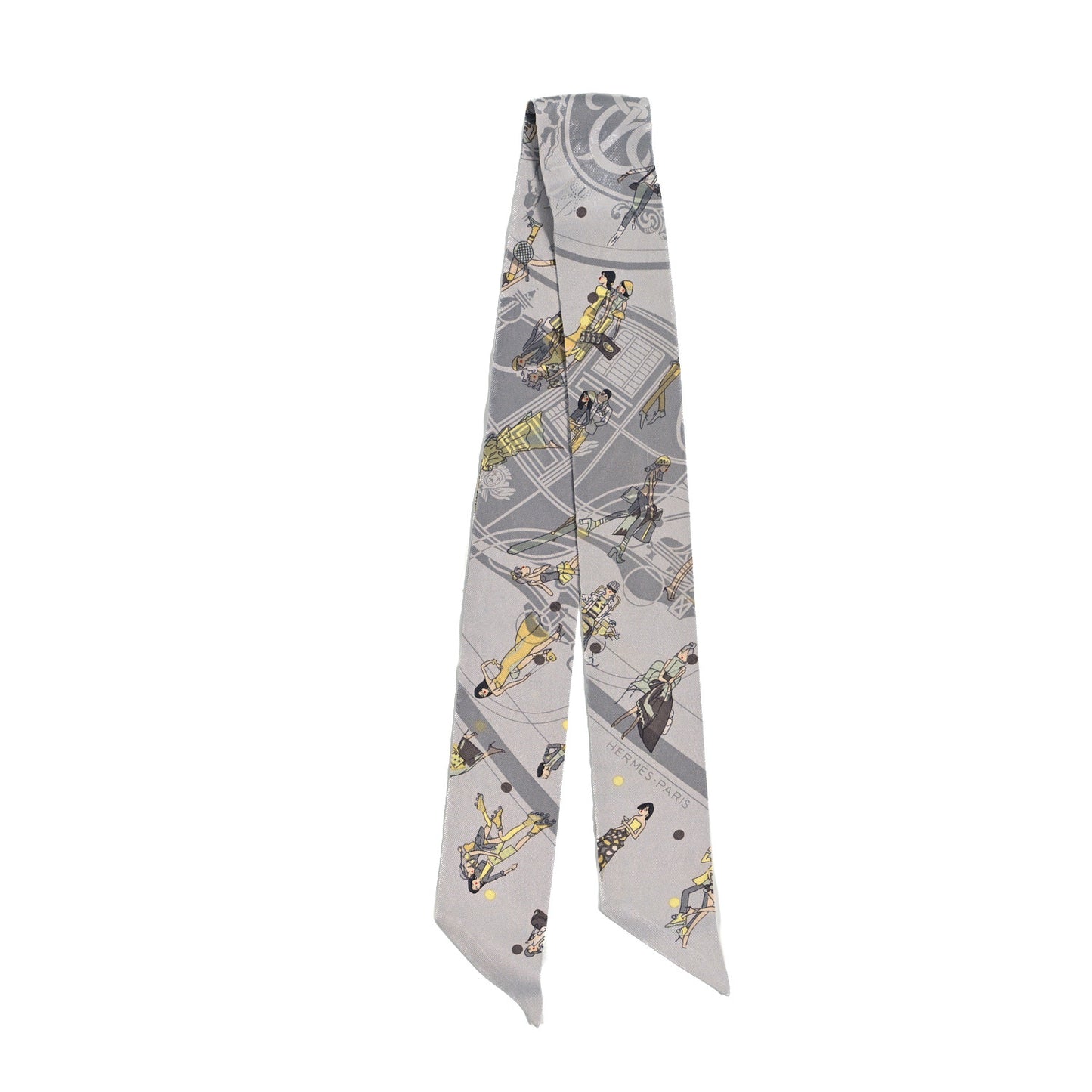 Silk Ex-Libris Les Parisie Twilly Gris Perle Jaune Soufre