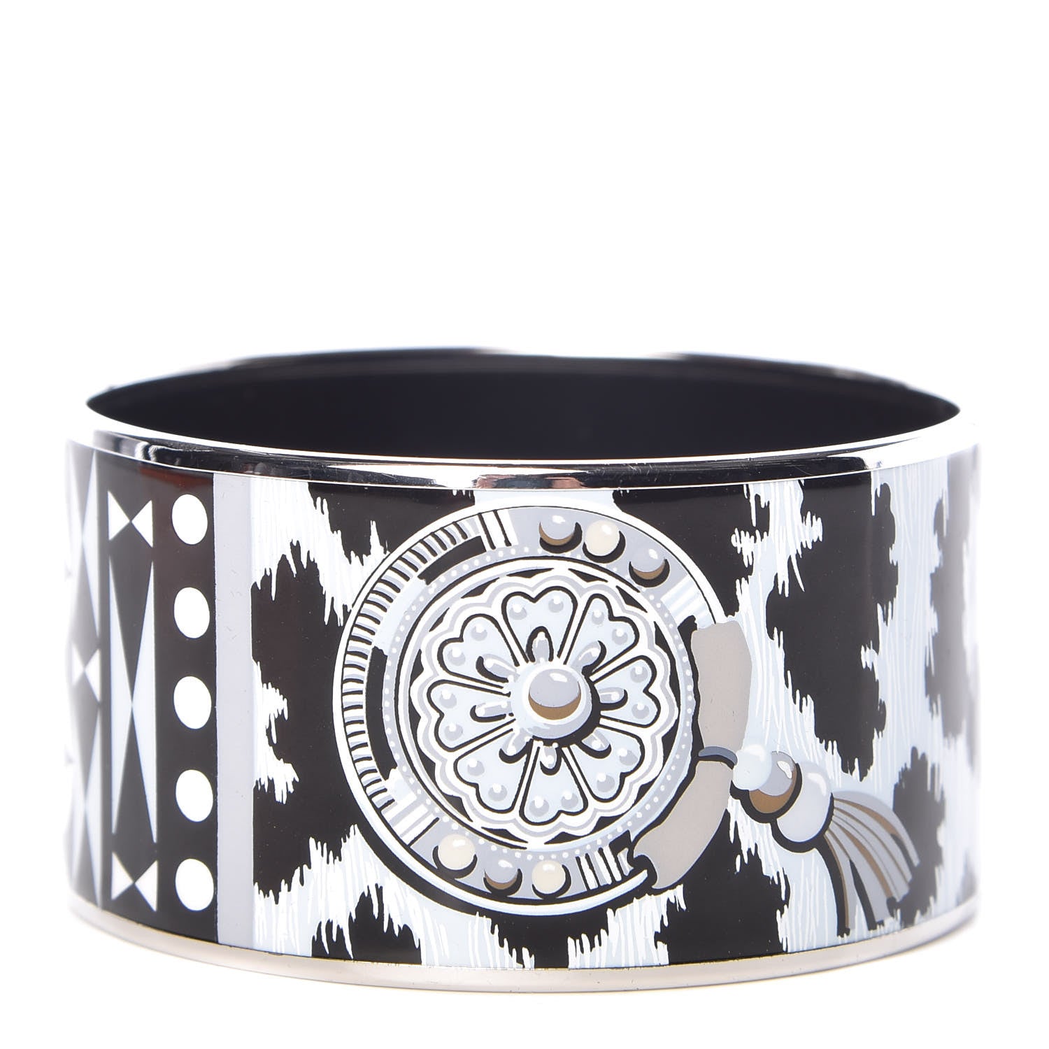 Hermes Enamel Printed Extra Wide Bracelet 70 1 of 6