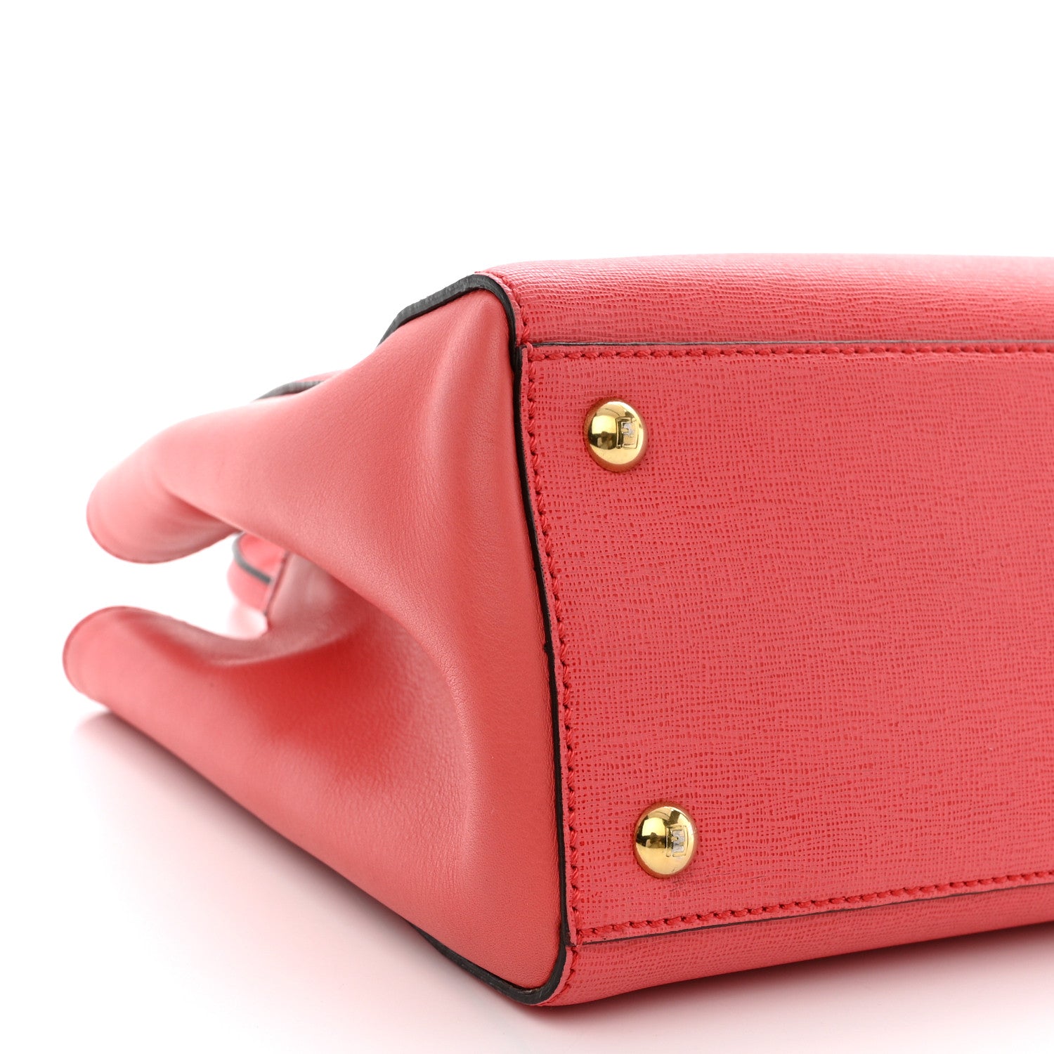 Fendi Vitello Elite Flamingo Petite 2Jours Tote Rosa Exstasy 9 of 11