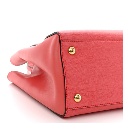 Fendi Vitello Elite Flamingo Petite 2Jours Tote Rosa Exstasy 9 of 11