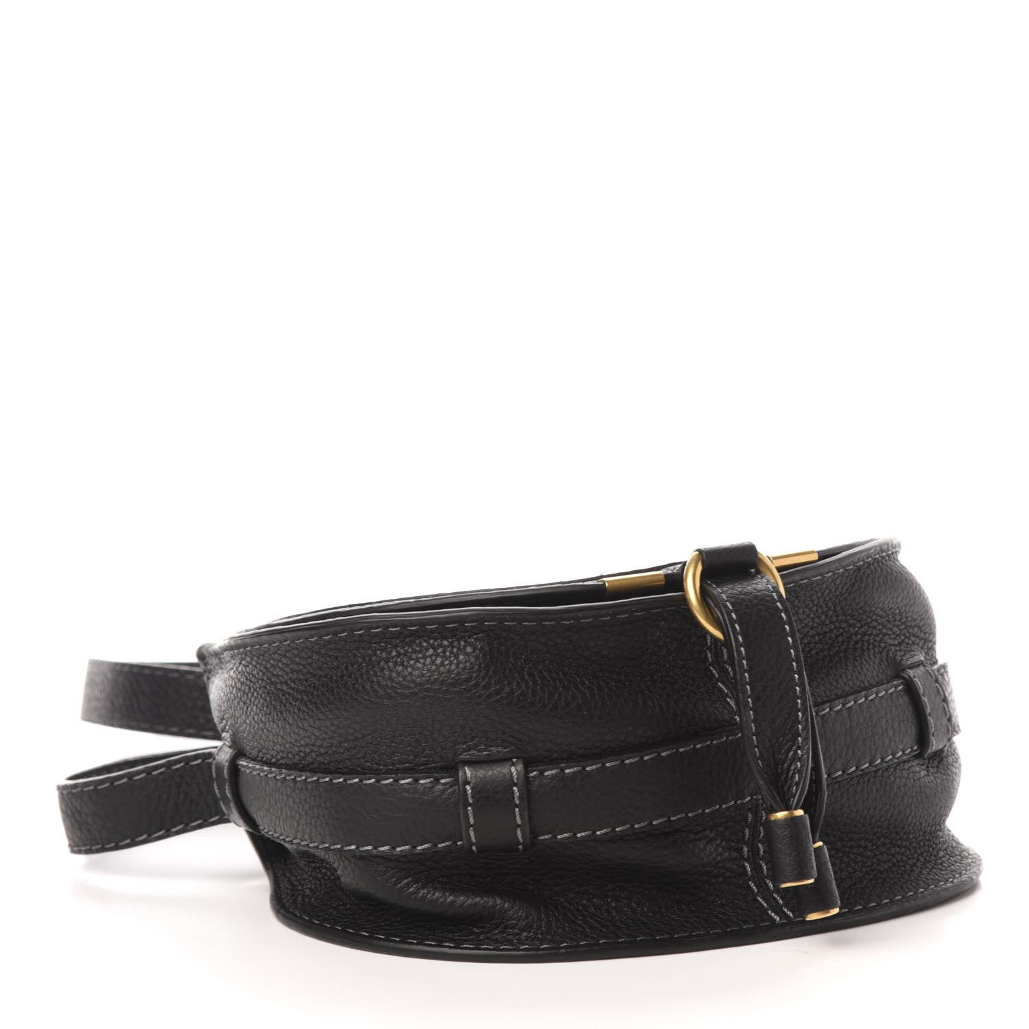 Chloe Calfskin Mini Marcie Round Crossbody Bag Black 4 of 10