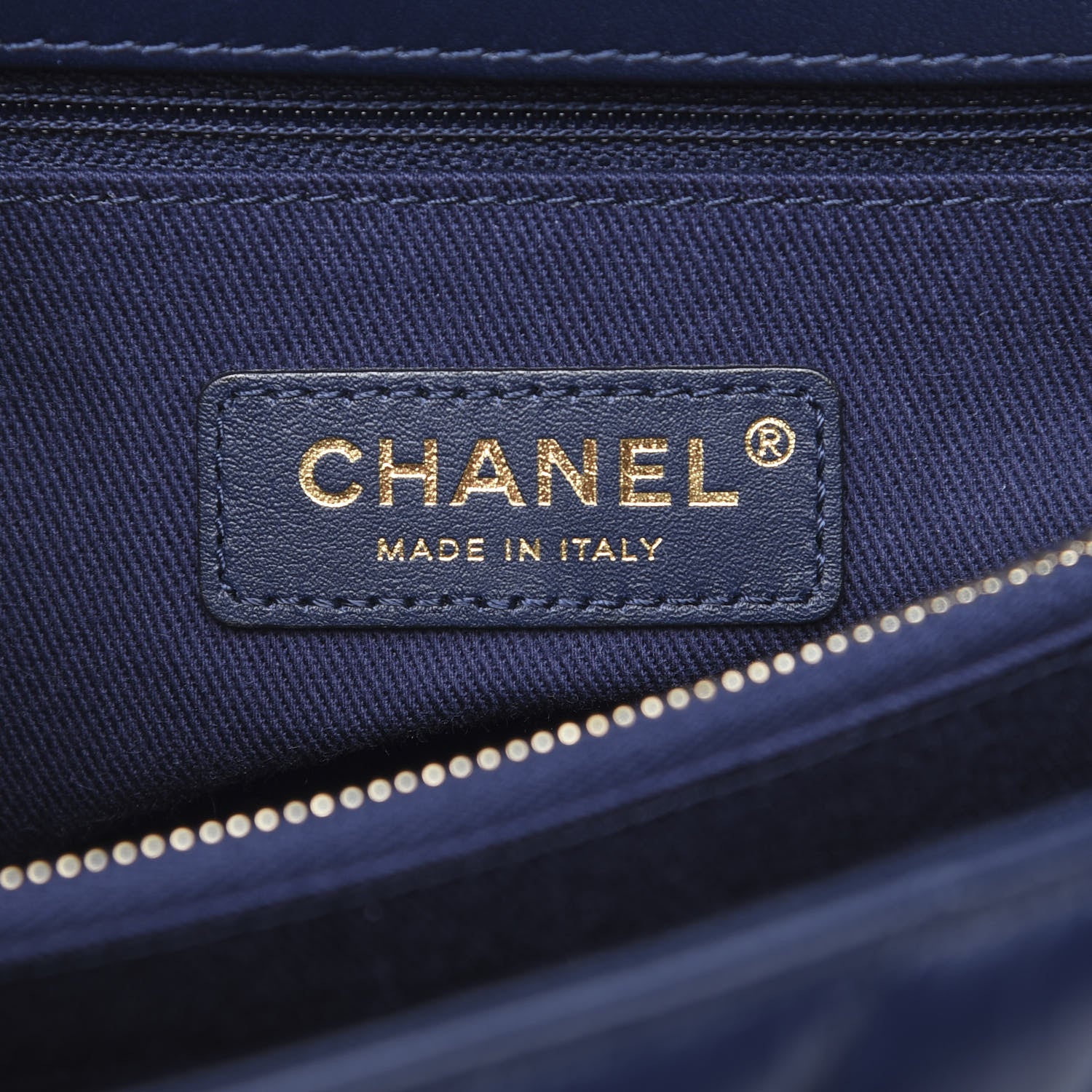 Chanel Aged Calfskin Chevron Quilted Small Coco Handle Flap Navy 5 of 11