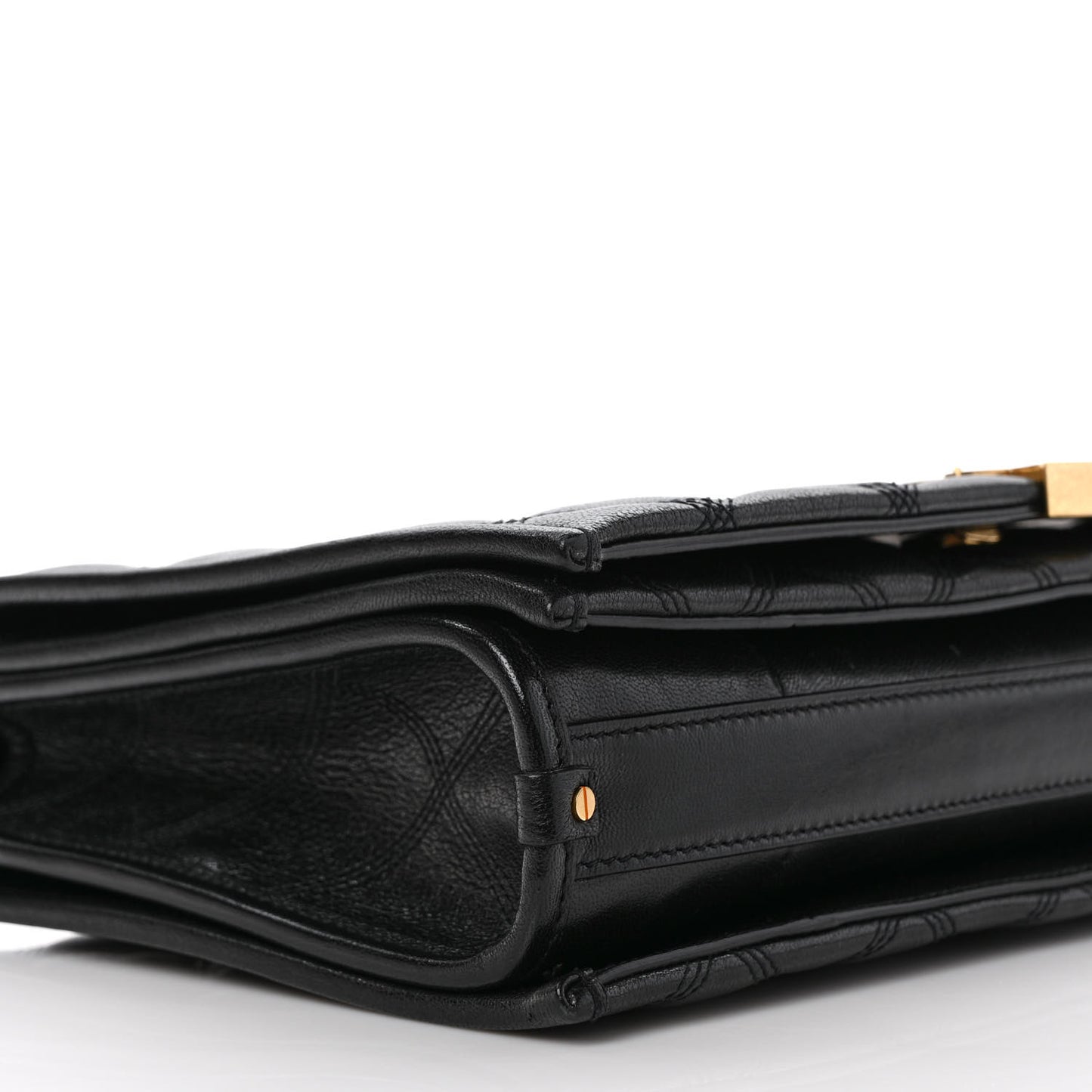 Lambskin Quilted Small Becky Chain Bag Black