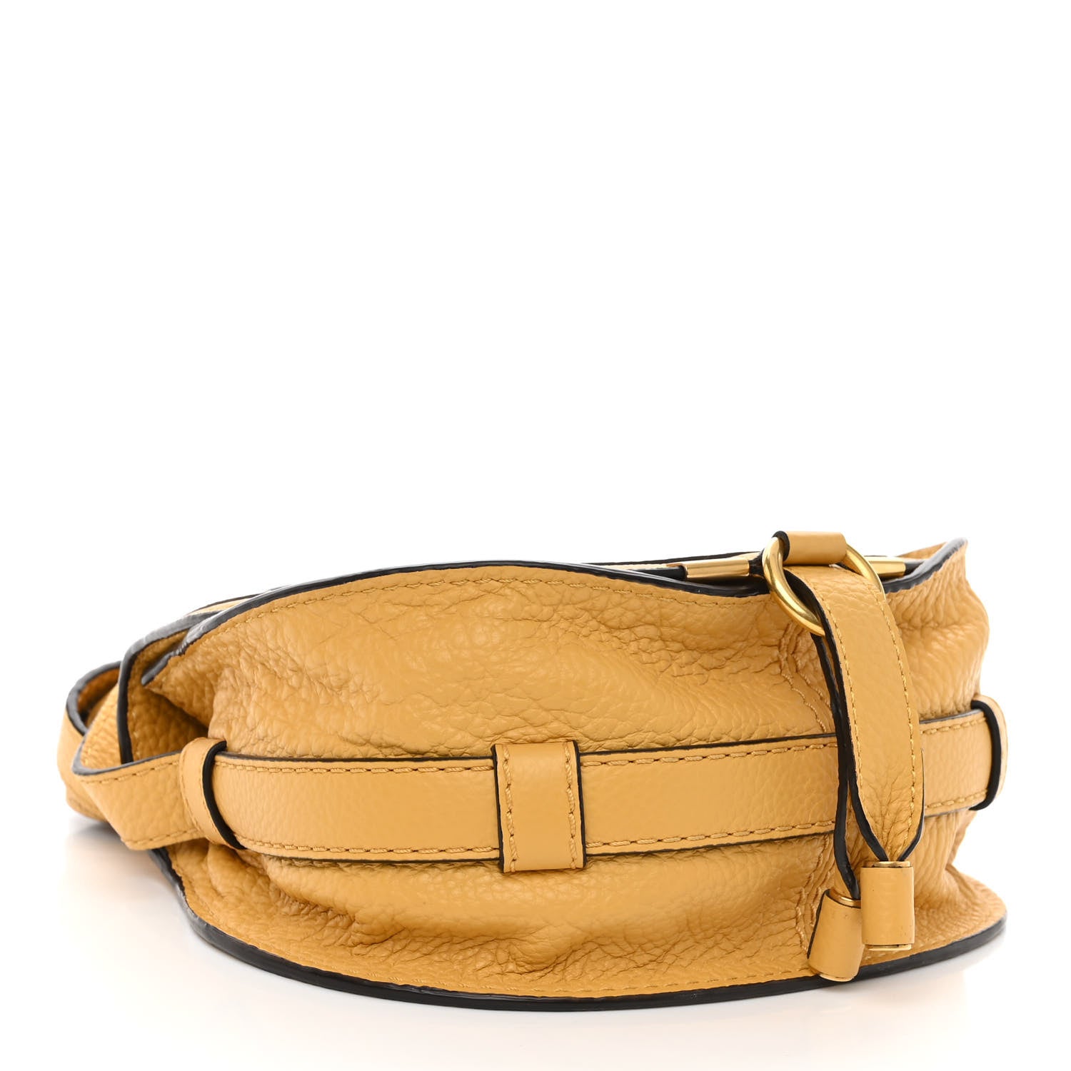 Chloe Calfskin Mini Marcie Round Crossbody Bag Dusty Yellow 4 of 9