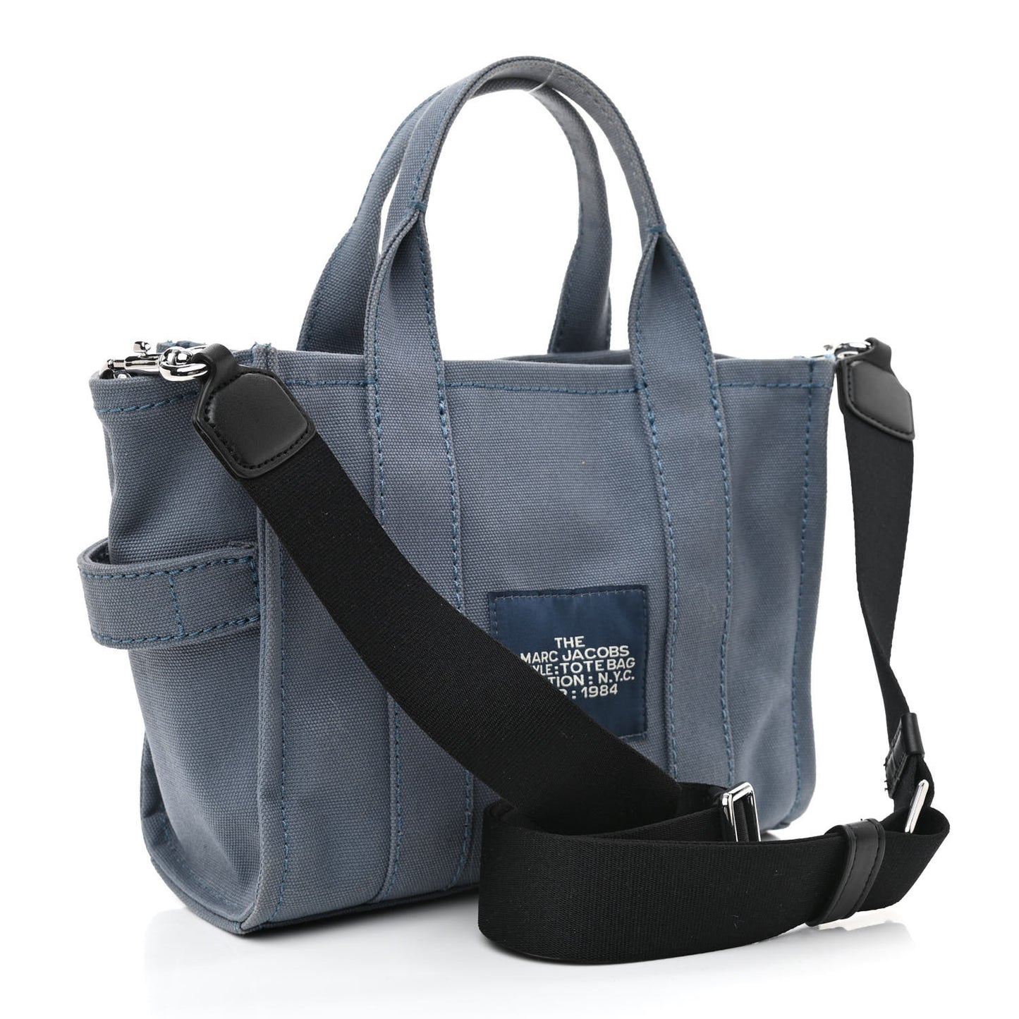 Cotton Canvas Mini The Tote Bag Blue Shadow