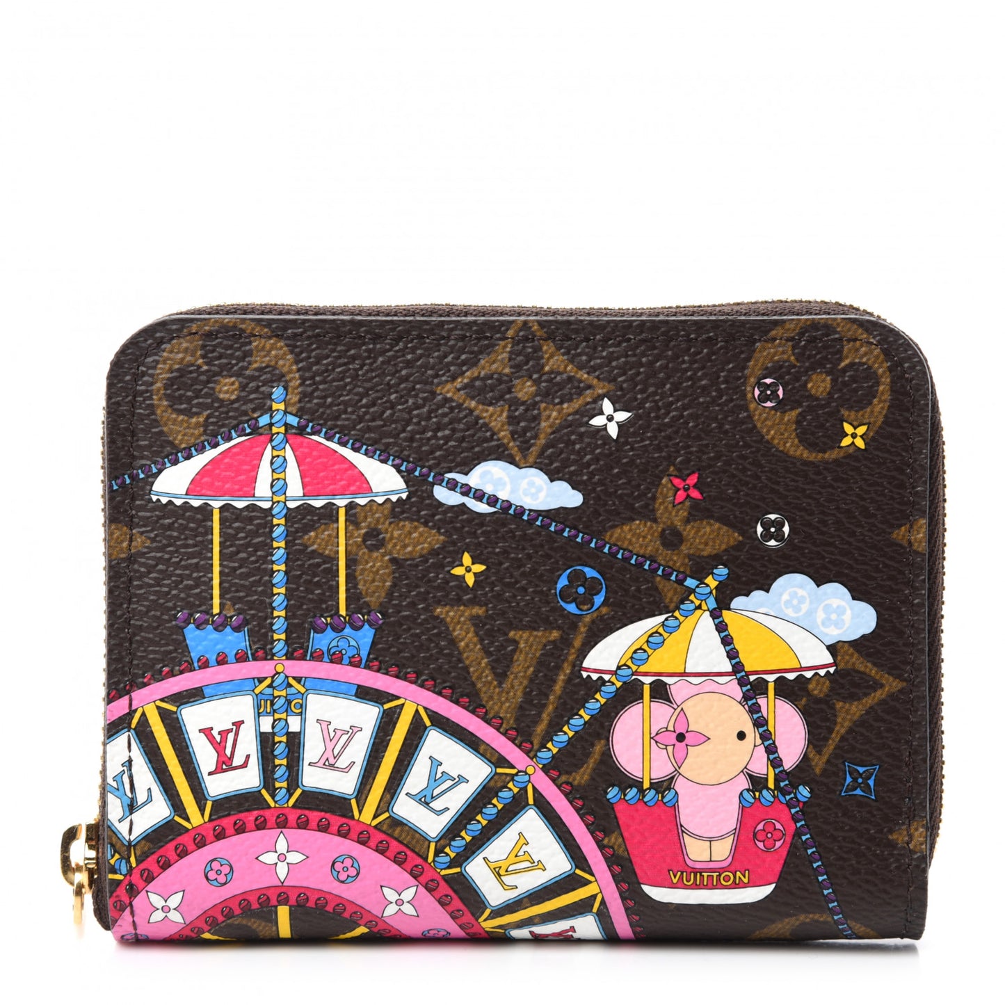 Monogram 2020 Christmas Animation Big Wheel Zippy Coin Purse Rose Ballerine