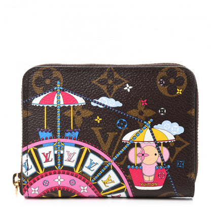 Louis Vuitton Monogram 2020 Christmas Animation Big Wheel Zippy Coin Purse Rose Ballerine 1 of 7
