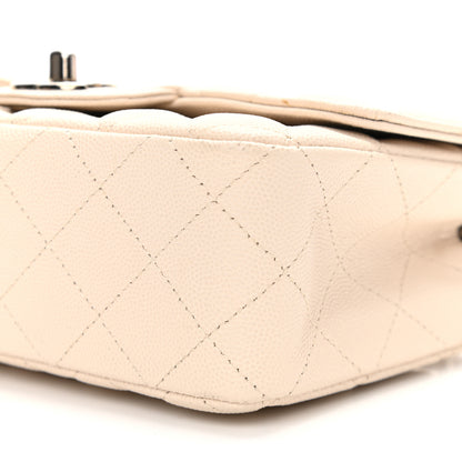 Chanel Caviar Quilted Mini Rectangular Flap Light Beige 10 of 10