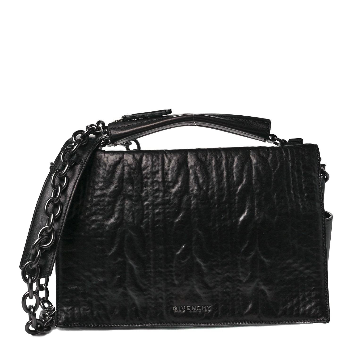 Givenchy Calfskin Cable Embossed Eve Shoulder Bag Black 1 of 8