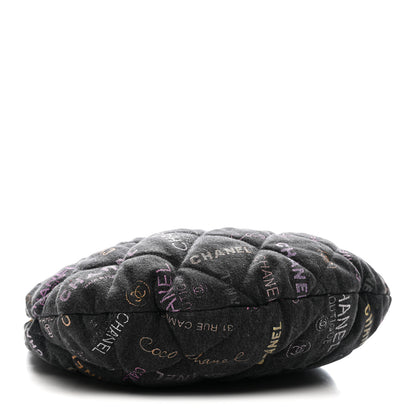 Chanel Denim Quilted Denim Mood Hobo Black Multicolor 3 of 11