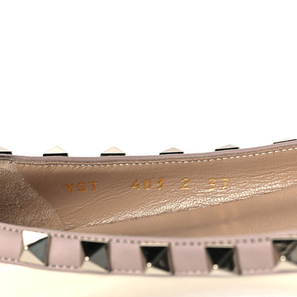 Valentino Garavani Patent Rockstud Ballerina Flats 37 Ivory Poudre 8 of 8