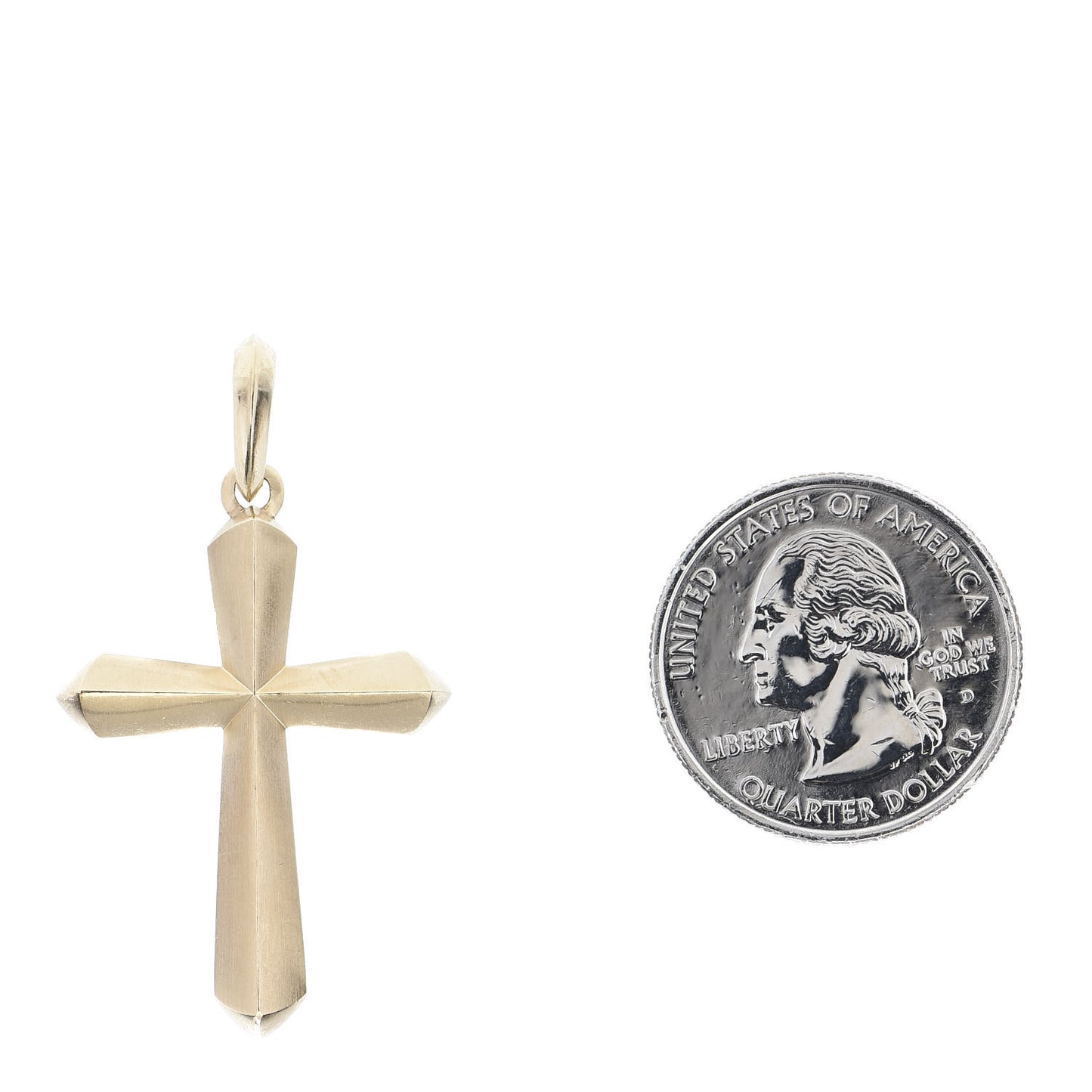 18K Yellow Gold XL Roman Cross Enhancer Pendant