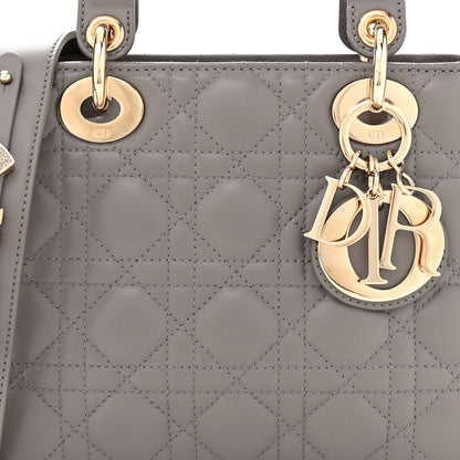 Christian Dior Lambskin Cannage Small My ABC Dior Lady Dior Grey 8 of 10