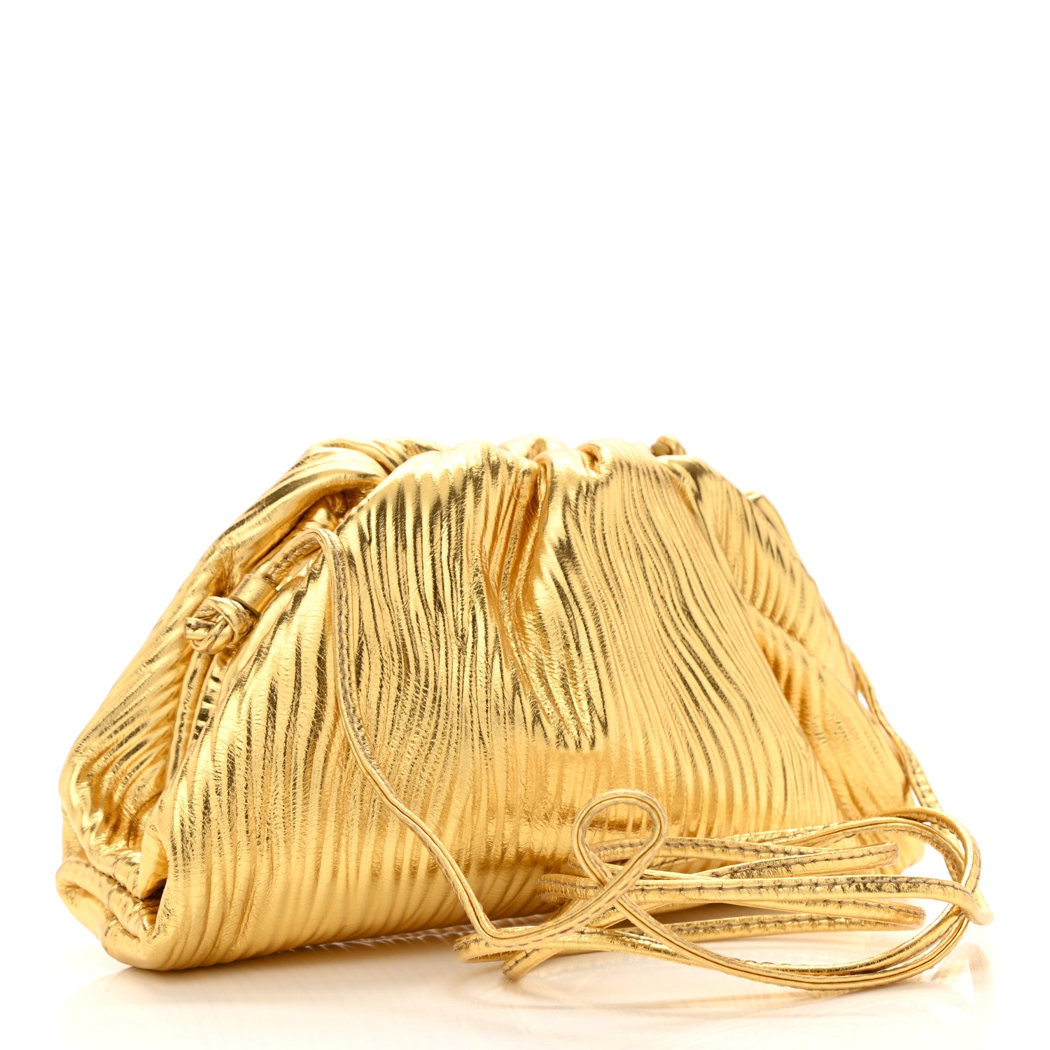 Bottega Veneta Metallic Bark Calfskin The Mini Pouch Gold 3 of 10