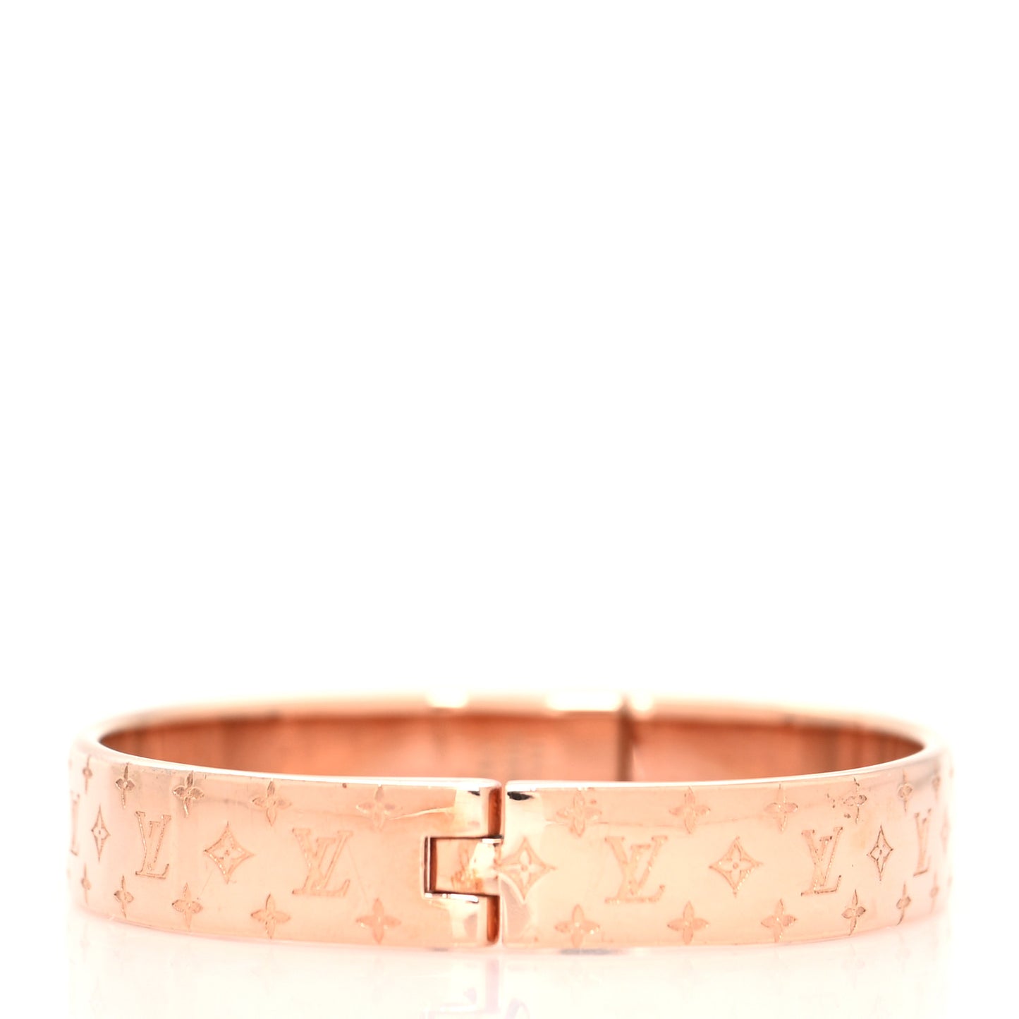 Brass Monogram Nanogram Cuff M Pink Gold