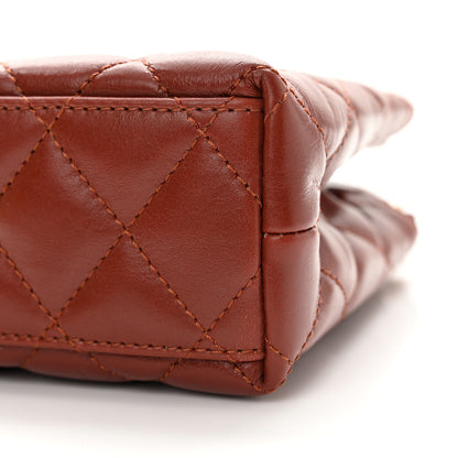 Chanel Shiny Aged Calfskin Quilted Nano Kelly Shopper Brown 10 of 10