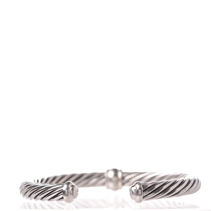 David Yurman Sterling Silver Black Diamond 7mm Cable Classics Station Bracelet 3 of 5