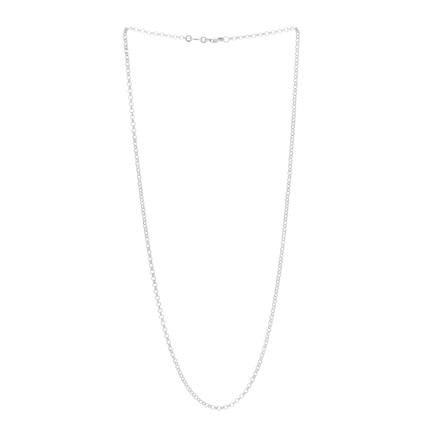 Sterling Silver Roll Chain Necklace 20"