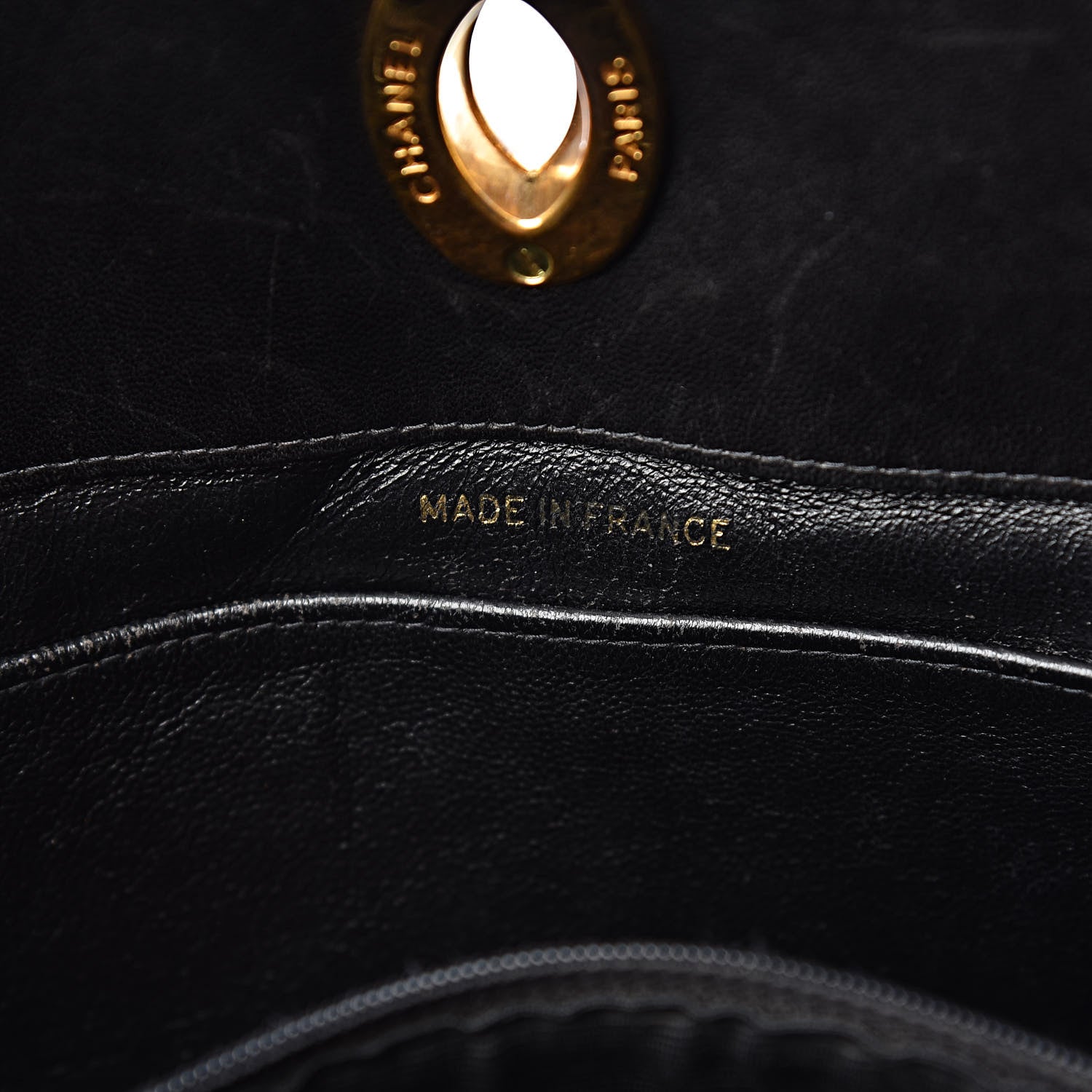 Chanel Lambskin Shopping Tote Black 9 of 12