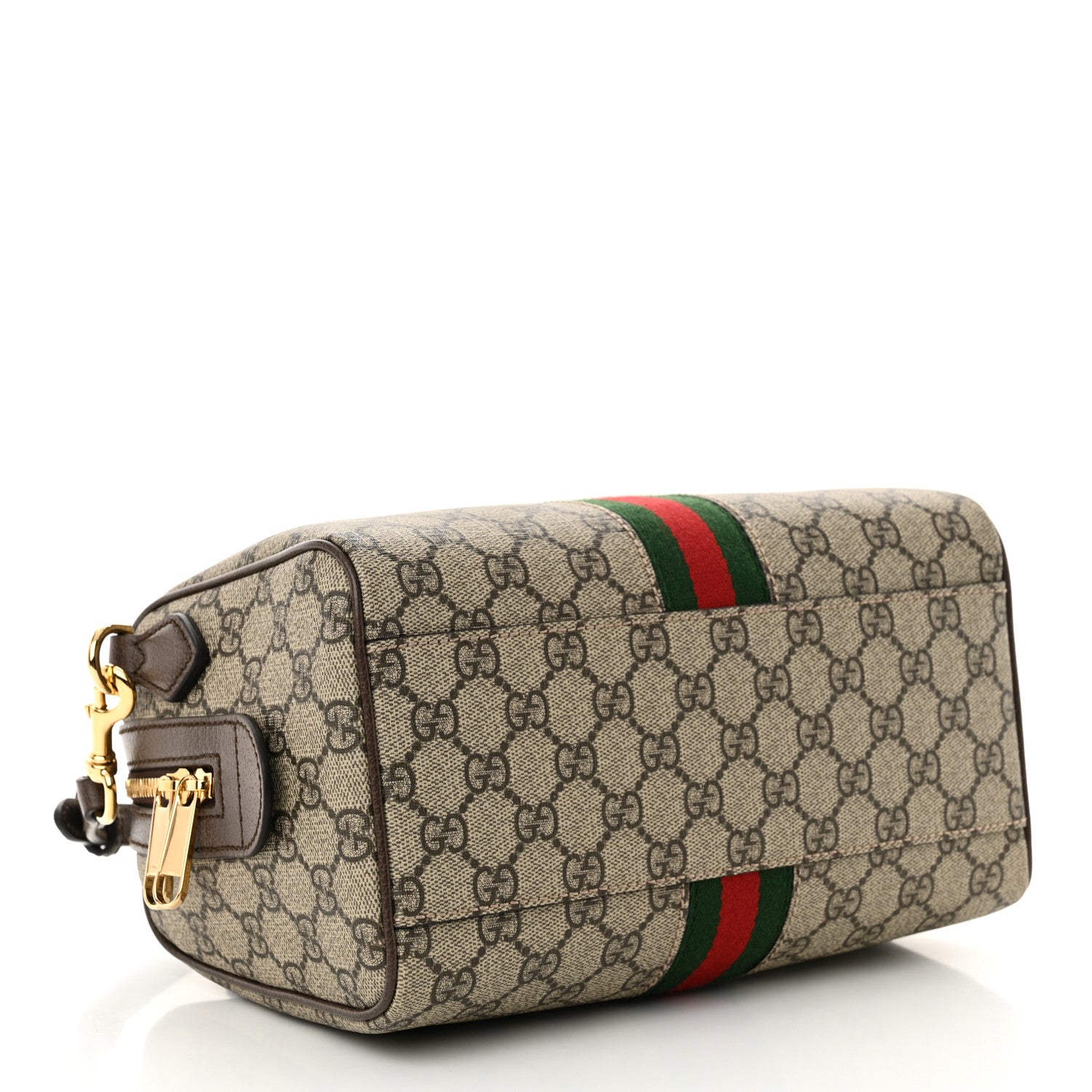 Gucci GG Supreme Monogram Web Small Ophidia Top Handle Bag Beige Ebony 4 of 11