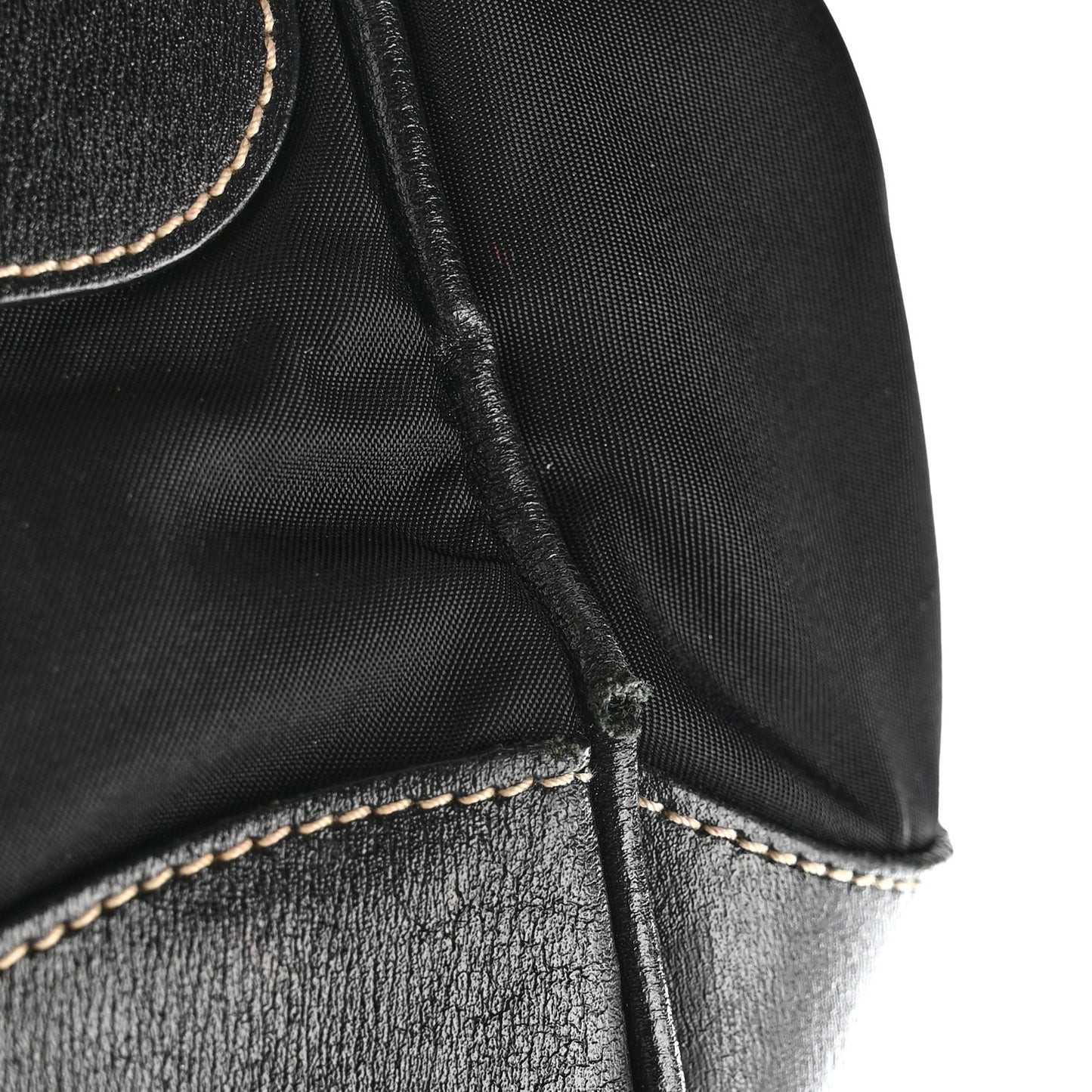 Tessuto Nylon Moon Shoulder Bag Black