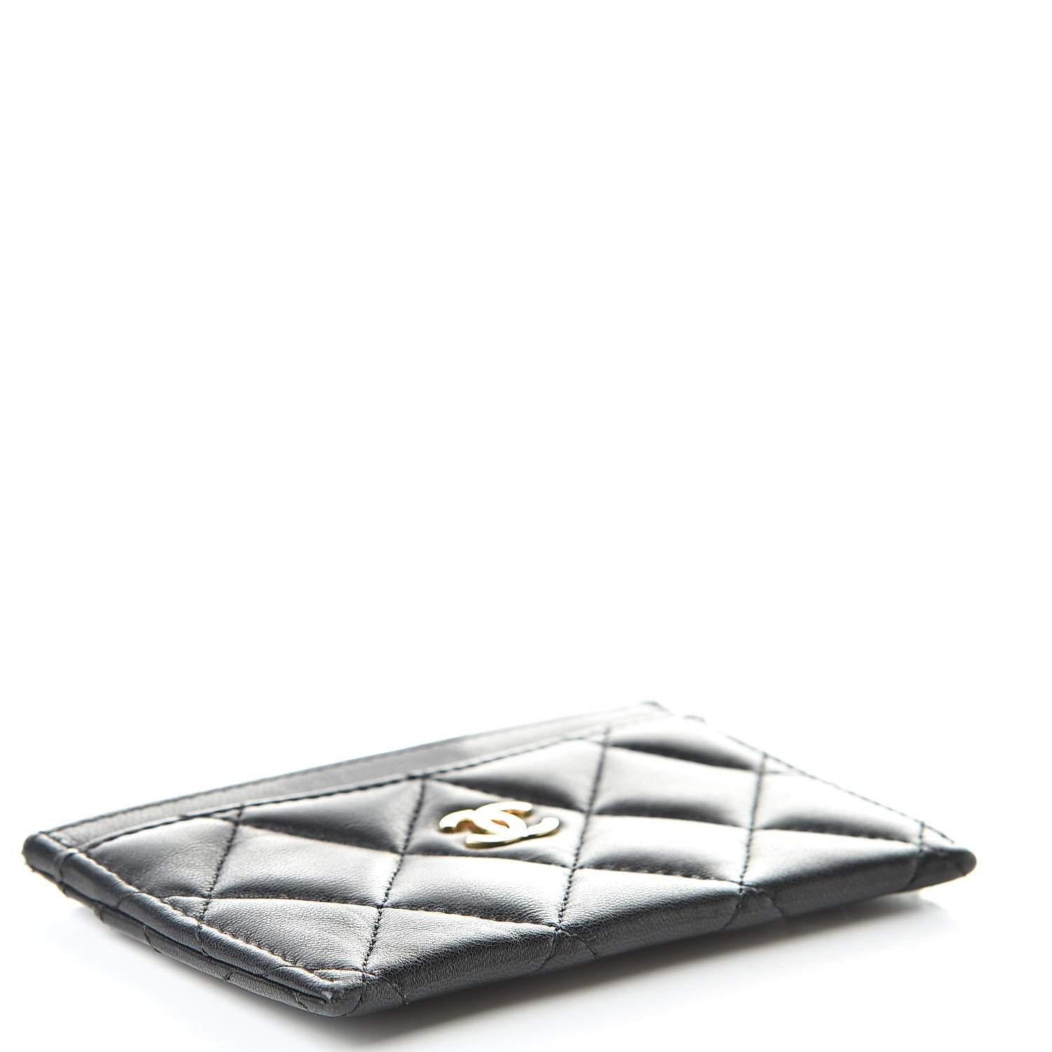 Chanel Lambskin Quilted Card Holder Black 4 of 9