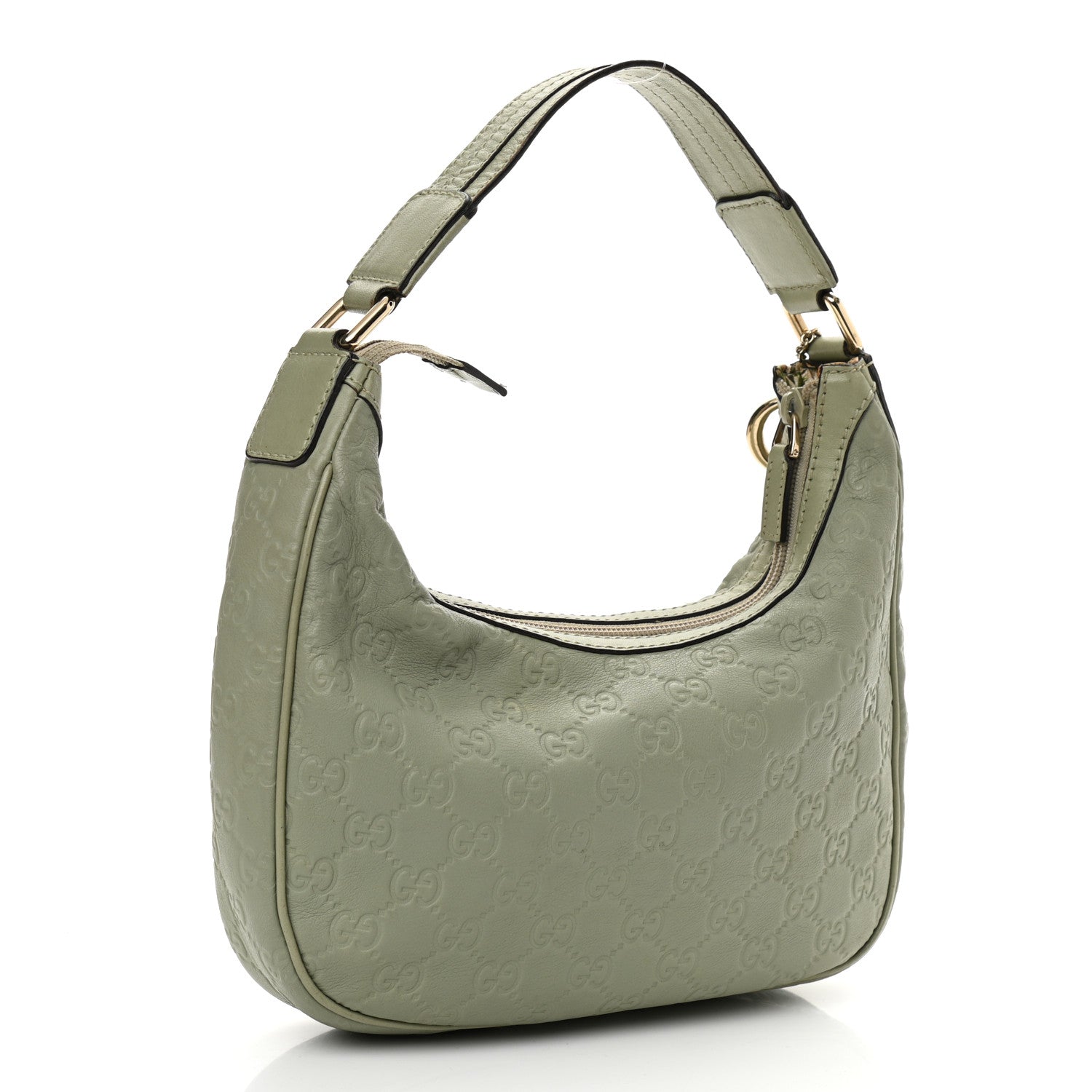 Gucci Guccissima Small Hobo Light Green 1 of 9