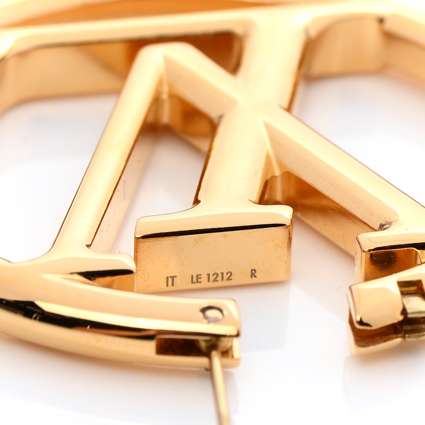 Metal Louise Hoop Earrings Gold