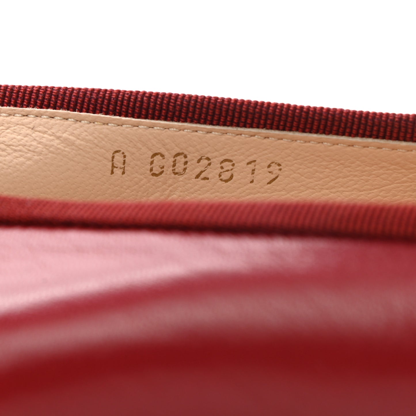Lambskin CC Cap Toe Ballerina Flats 39 Red Black