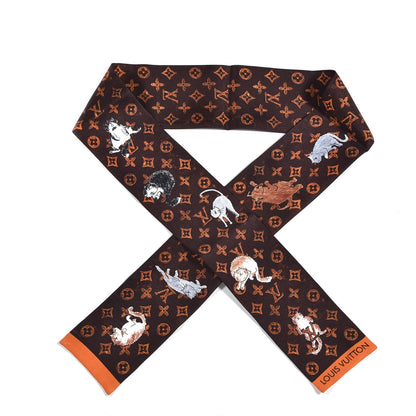 Louis Vuitton Silk Catogram Classic Bandeau Marron 1 of 4