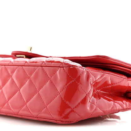 Chanel Patent Calfskin Quilted Medium Double Flap Red 10 of 10