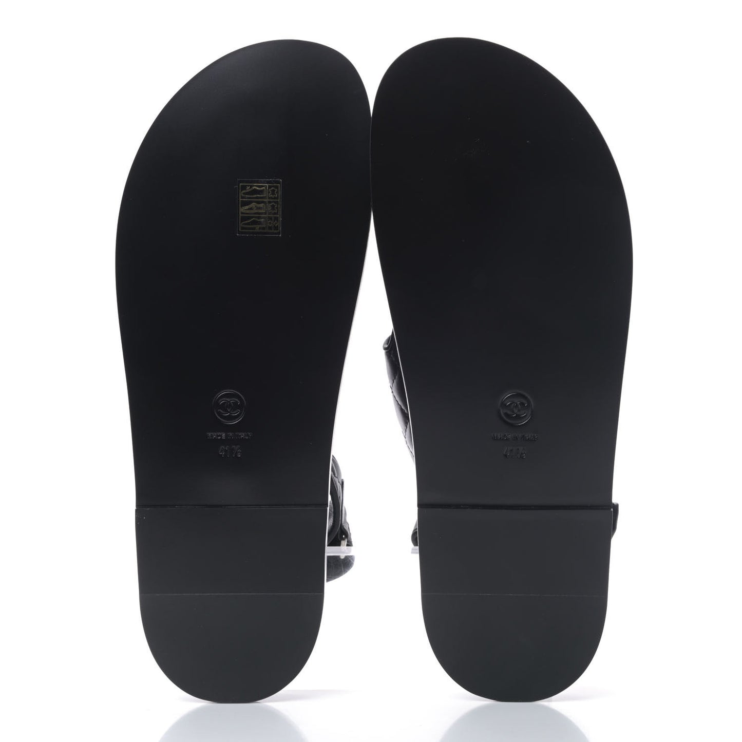 Lambskin Velcro Dad Sandals 41.5 Black