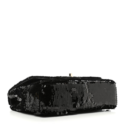 Chanel Sequin Medium Single Flap Black 4 of 10
