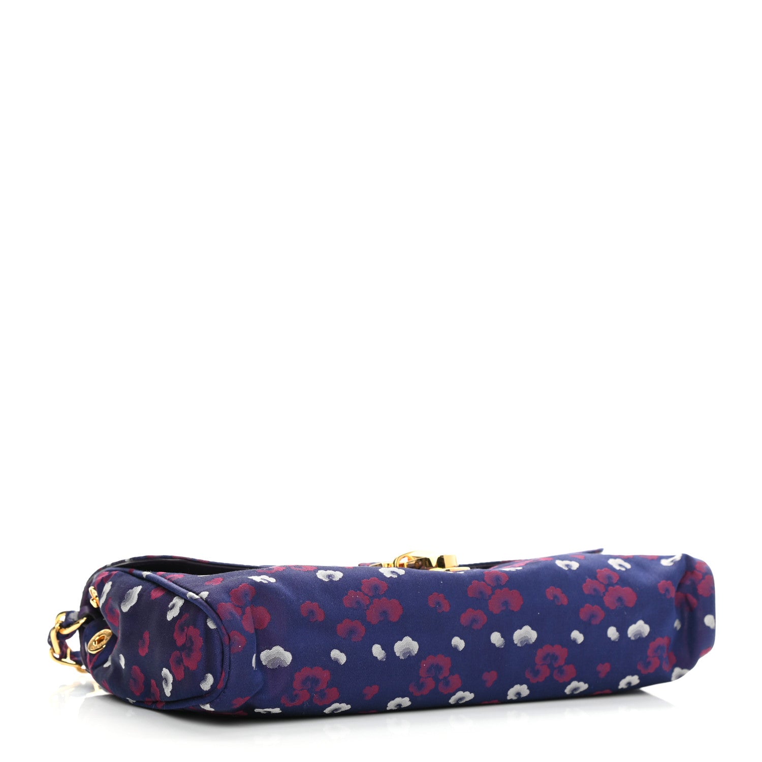 Prada Tessuto Nylon Jacquard Floral Print Shoulder Bag Viola 4 of 10