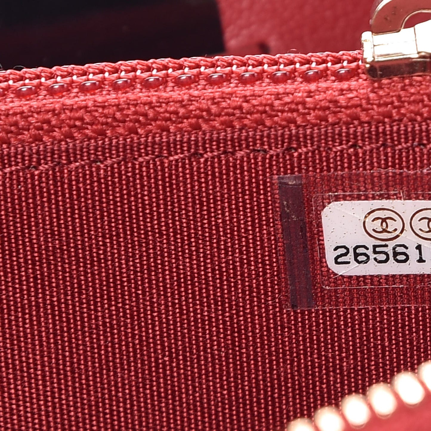 Sheepskin Quilted Mademoiselle Vintage Zip Around Wallet Red