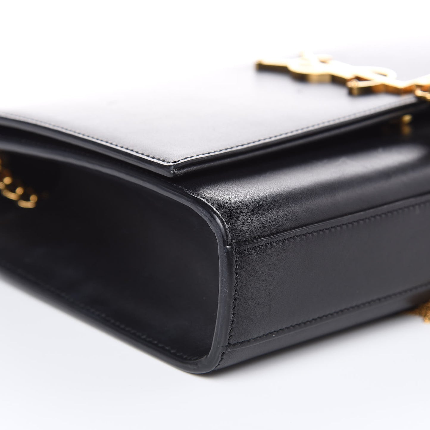 Smooth Calfskin Medium Classic Monogram Kate Tassel Satchel Black