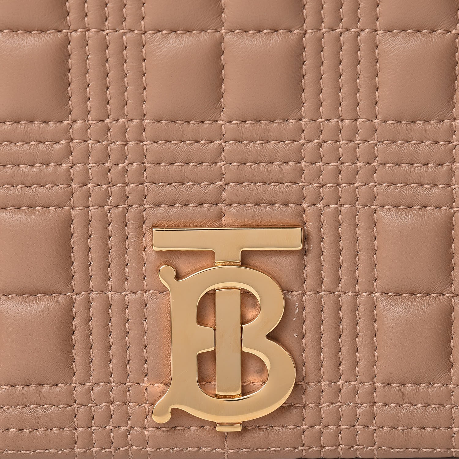 Burberry Lambskin Quilted Lola Bag Camel 8 of 10
