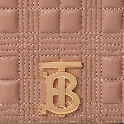 Burberry Lambskin Quilted Lola Bag Camel 8 of 10