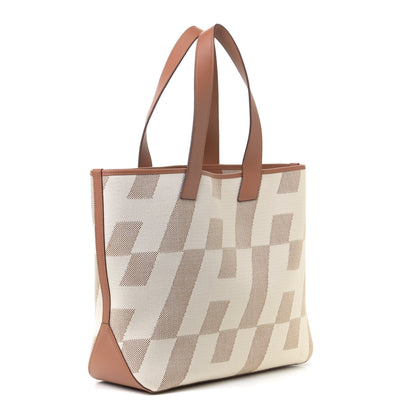 Hermes Swift H Canvas Cabas H En Biais 40 Ecru Naturel Gold 2 of 12