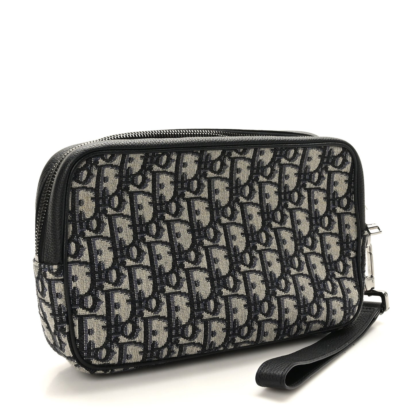 Oblique Wristlet Pouch Blue