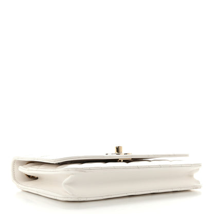 Chanel Lambskin Quilted Trendy CC Wallet On Chain WOC White 4 of 12