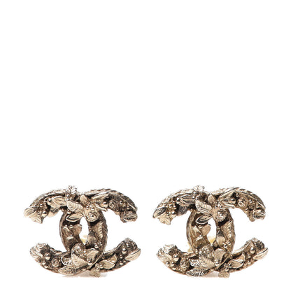 Chanel Leaf CC Clip On Earrings Gold 1 of 4