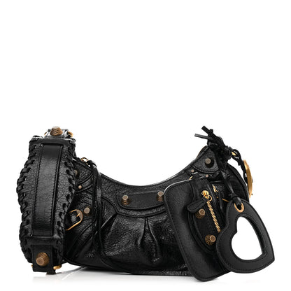 Balenciaga Agneau Arena Le Cagole Shoulder Bag XS Black 3 of 10