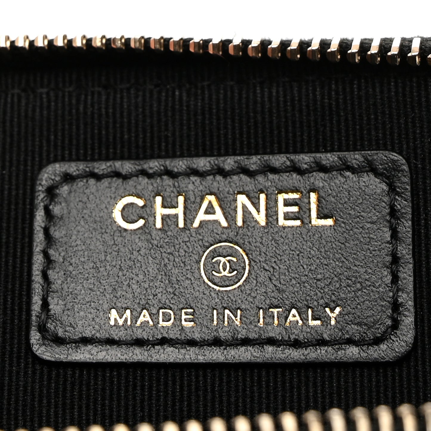 Caviar Quilted Crystal Zip Card Holder Wallet Black