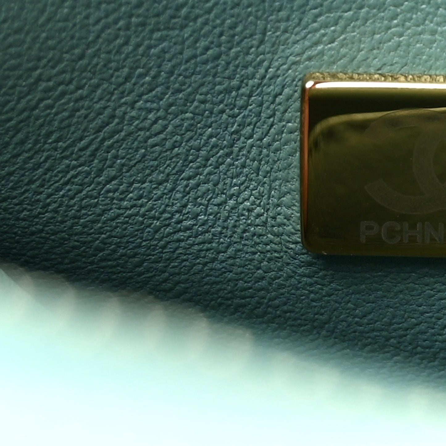 Caviar Quilted Lizard Embossed Small Coco Handle Flap Green