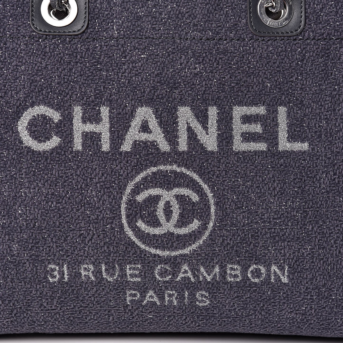 Lurex Boucle Small Deauville Tote Gray