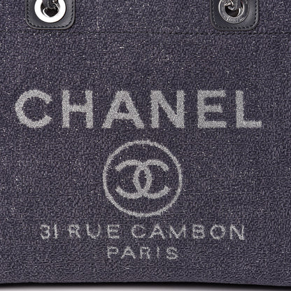 Chanel Lurex Boucle Small Deauville Tote Gray 8 of 10