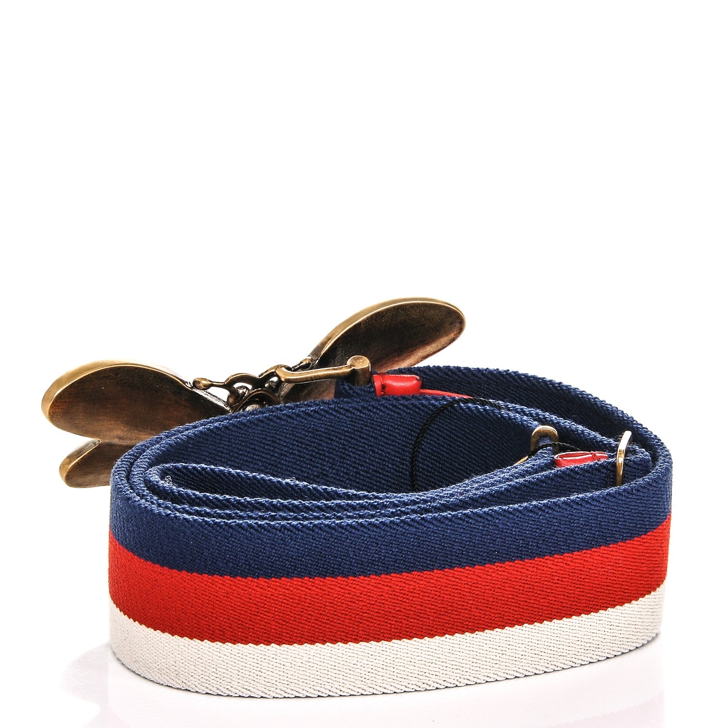 Gucci Web Queen Margaret Bee Sylvie Web Belt 90 36 Red White Blue 3 of 6