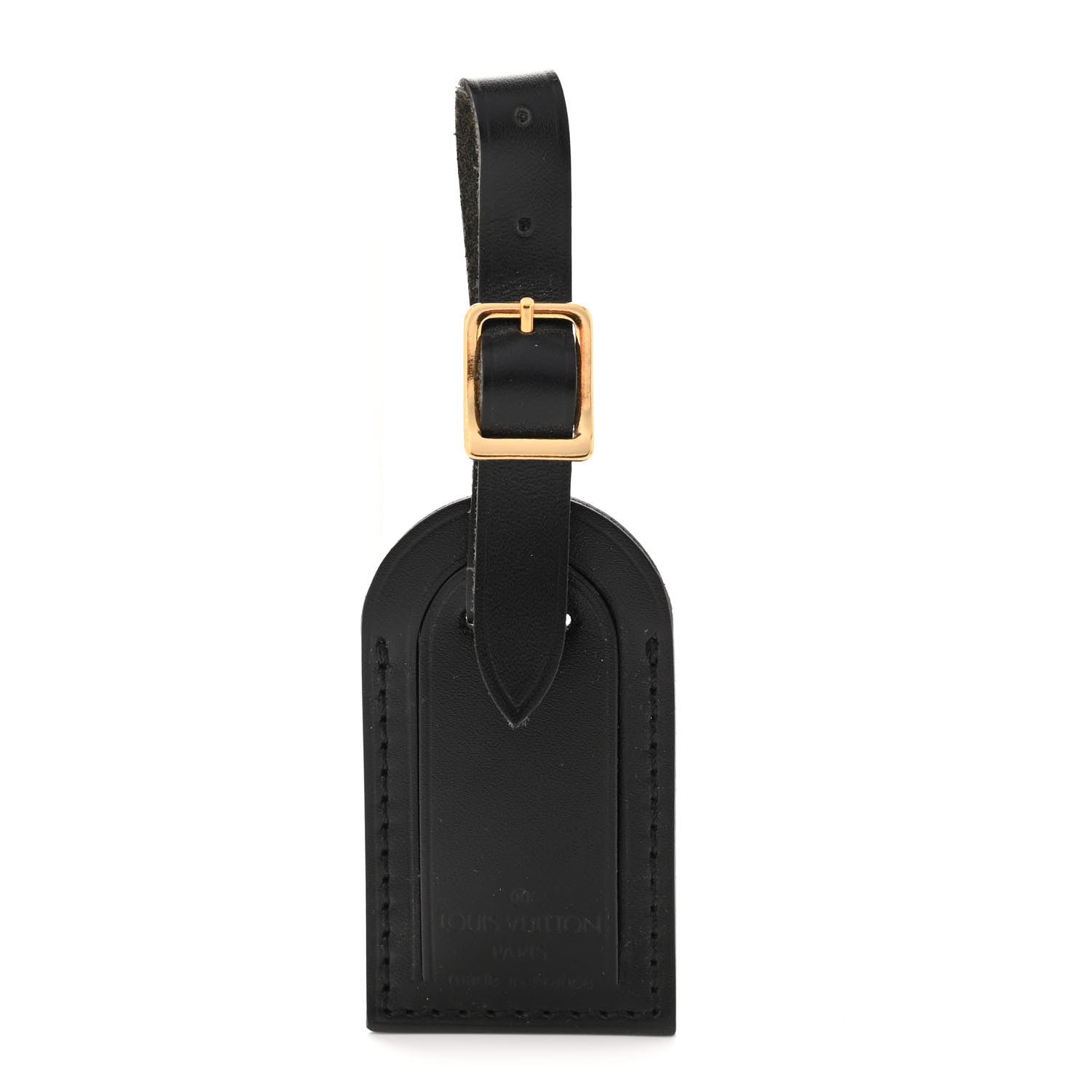 Louis Vuitton Calfskin Luggage Tag Black 1 of 4