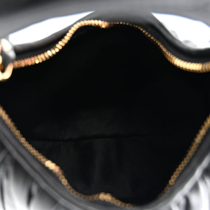 Miu Miu Nappa Matelasse Mini Wander Hobo Black 5 of 9